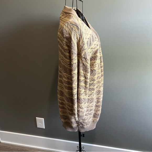 World Market Tan Cream Textured Cardigan Sweater - Picture 3 of 10